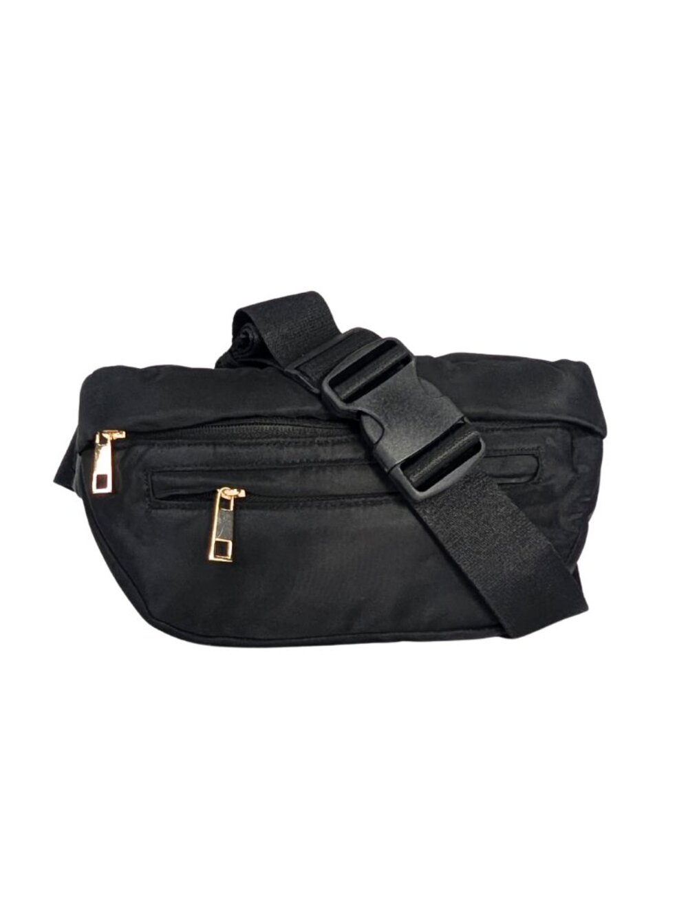 A New Day Black Nylon Quilted Puffy Lightweight Waist Bum Bag Fanny Pack